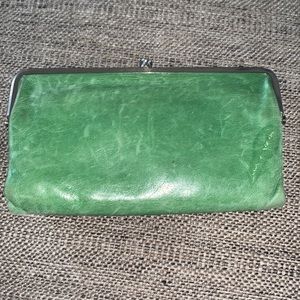 HOBO Lauren clutch wallet the BIG ONE! green leather hobo international